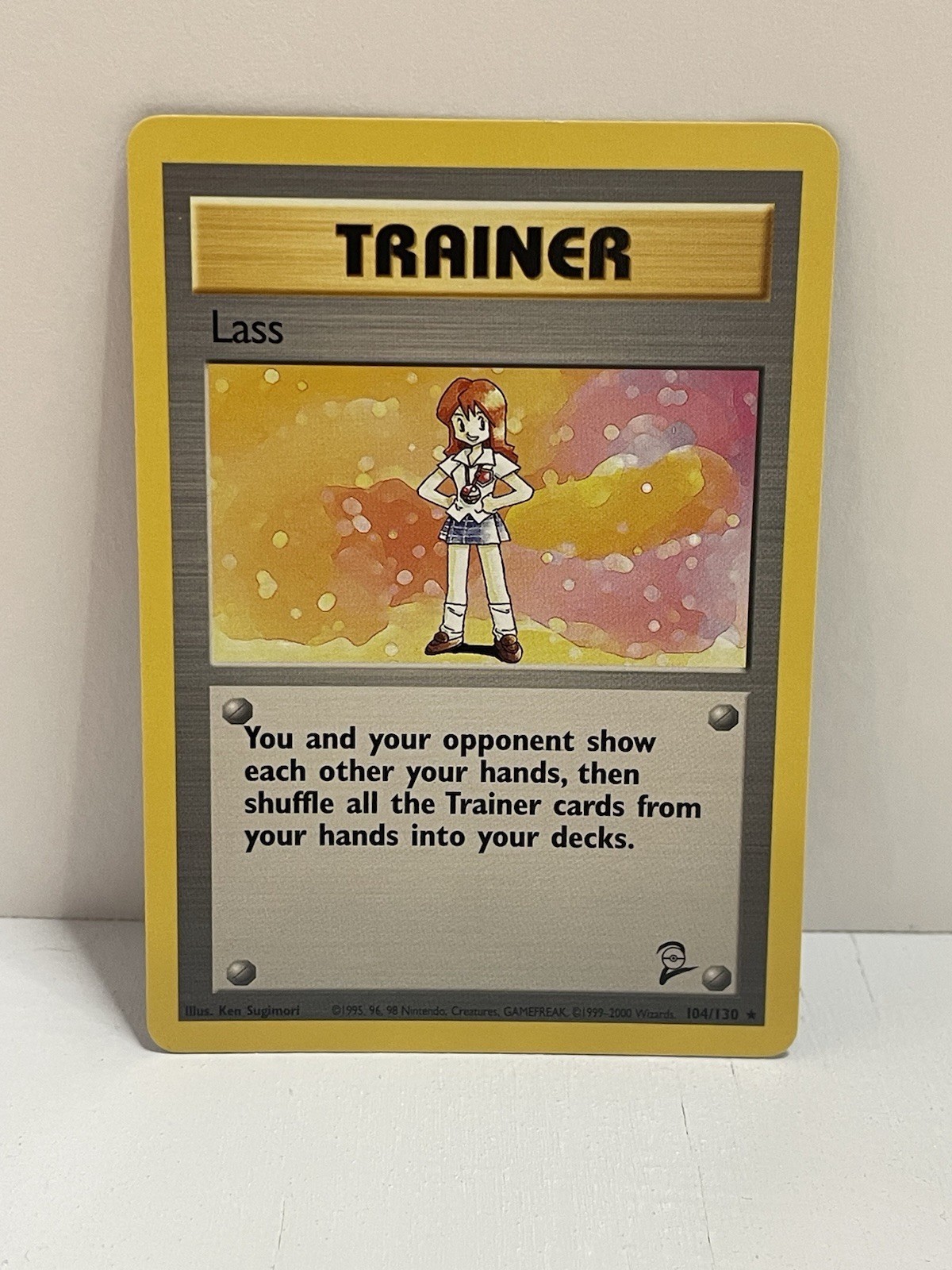 Pokemon WOTC TCG VTG Lass 104/130 Base Set 2 Regular LP