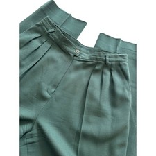 Vintage Green Rena Rowan Wool Lined Trousers 12