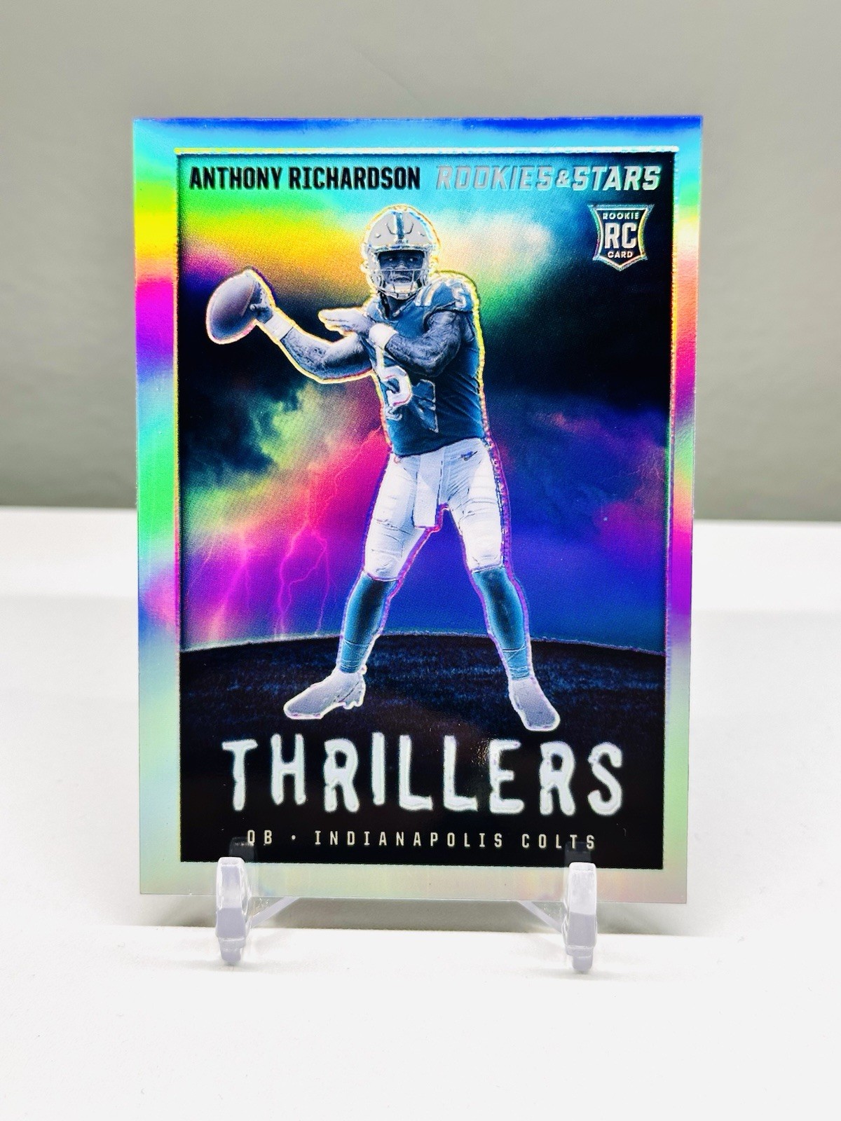 2023 Panini Rookies and Stars Thrillers Silver Prizm #13 Anthony Richardson RC