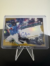 2025 Topps Pro Debut Christian Moore Gold Future Cornerstones Auto /50! Angels