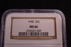 1948 Washington Silver Quarter NGC MS66