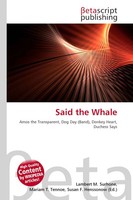 Lambert M. Surhone (U. A.) | Said The Whale | Taschenbuch | Englisch (2026)