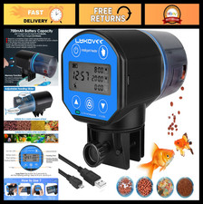 Automatic Fish Feeder with Timer & USB Rechargeable, 200ML Capacity, Moisture-Pr
