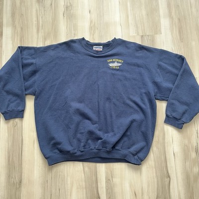 USS Hornet CVS -12 Navy Blue Vintage Men's Sweatshirt  L/XL  Cotton Embroidered