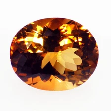 10.50 Cts FLASHING OVAL (13 x 11 mm) NATURAL BRAZILIAN IMPERIAL CHAMPANGE TOPAZ