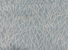 Waverly Coral Branch Blue Ivory Upholstery Fabric BTY 48