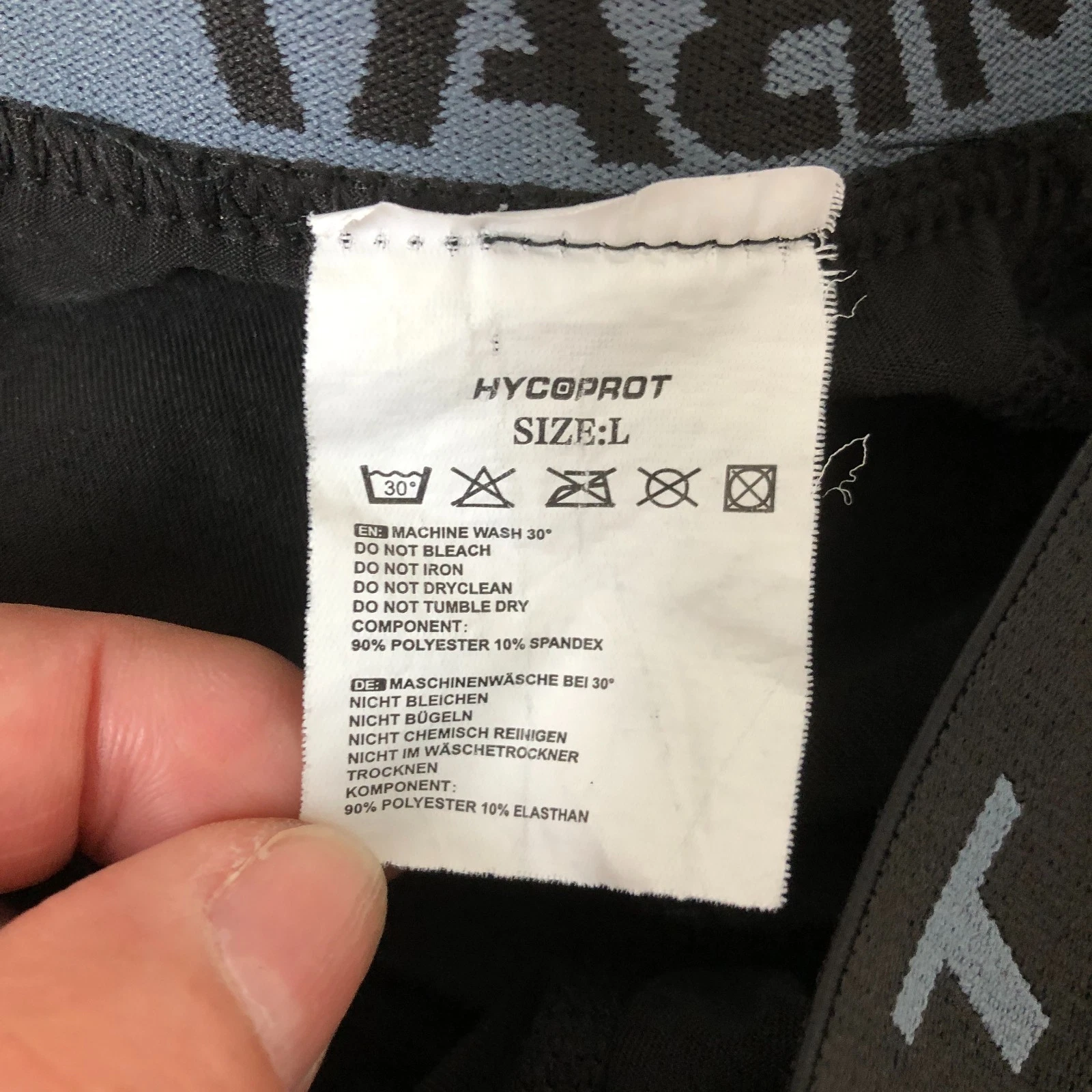HYCOPROT Pro Combat Leggings Large Adult Black Compression Stretch Pull On Mens - product detail image 4