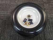 (QTY 2) GICOOL Pneumatic Wheelbarrow Tire & Wheel Assembly 3.50-8” Universal