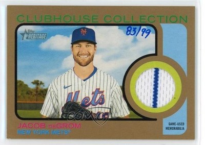 2022 Topps Heritage Clubhouse Collection Relics Gold 83/99 Jacob deGrom 0p5z