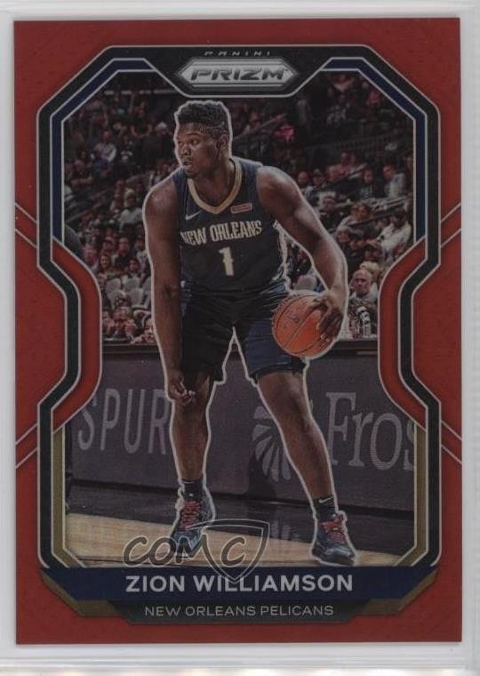 2020-21 Panini Prizm Red Prizm 129/299 Zion Williamson #185 4f5