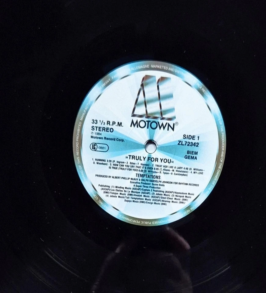 The Temptations - truly for you (1984) Motown Vinyl LP ZL72342 - Bild 4 von 4