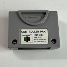 N64 Controller Pak NUS-004 OEM Official Nintendo 64 Memory Card - Tested