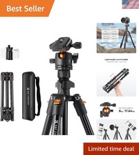 Foldable 64" Tripod with Quick Flip Lock - Lightweight Design for Easy Travel