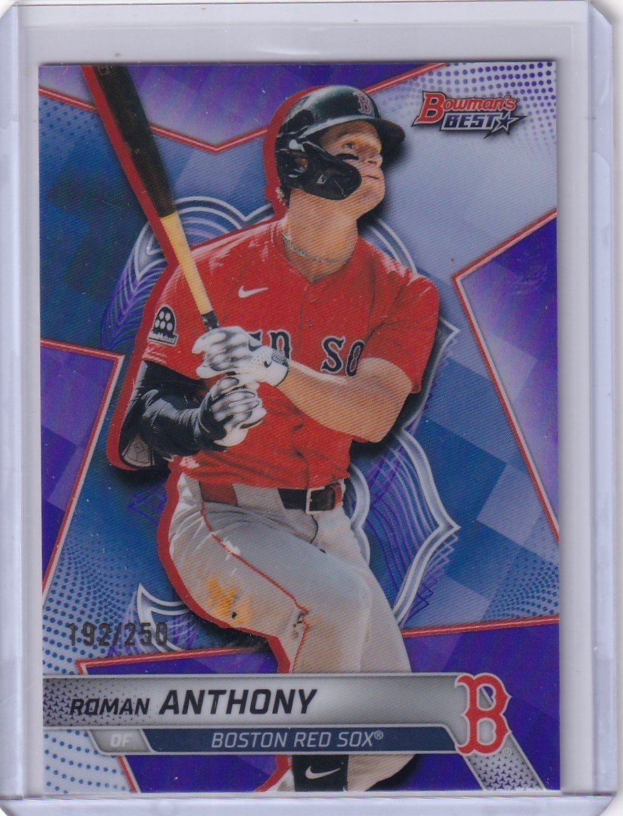 2025 Bowmans Best Roman Anthony 192/250 Purple Refractor #TP-16 Red Sox pwwe