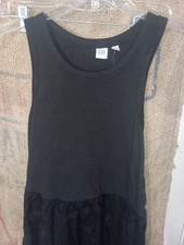 GAP Black Tank Midi Dress Summer Casual Everyday Size L Minimalist Comfy Beach
