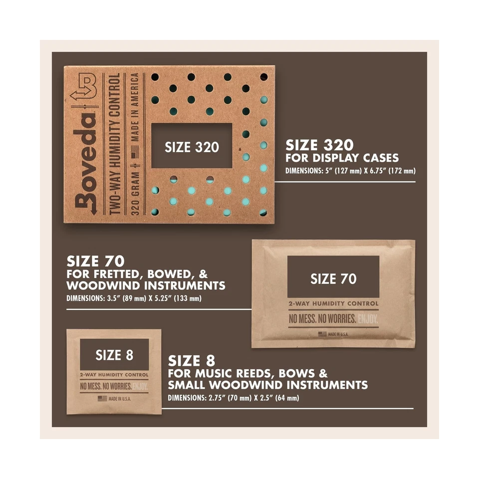 Paquete de control de humedad bidireccional Boveda 49% para un instrumento de madera en un... Envío rápido Foto 4 de 4