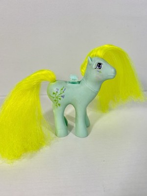 My Little Pony Flutter Morning Glory G1 1986 Aqua With Neon Yellow Hair Vtg MLP