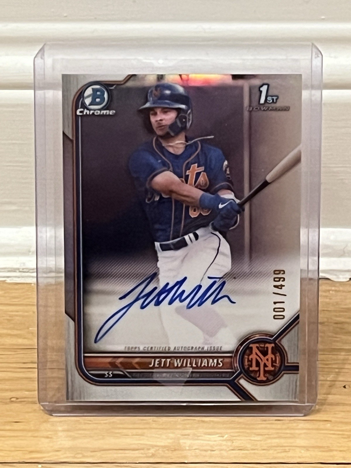 Jett Williams 1st Bowman Chrome Auto Refractor #001 /499 First Print Bookend RC