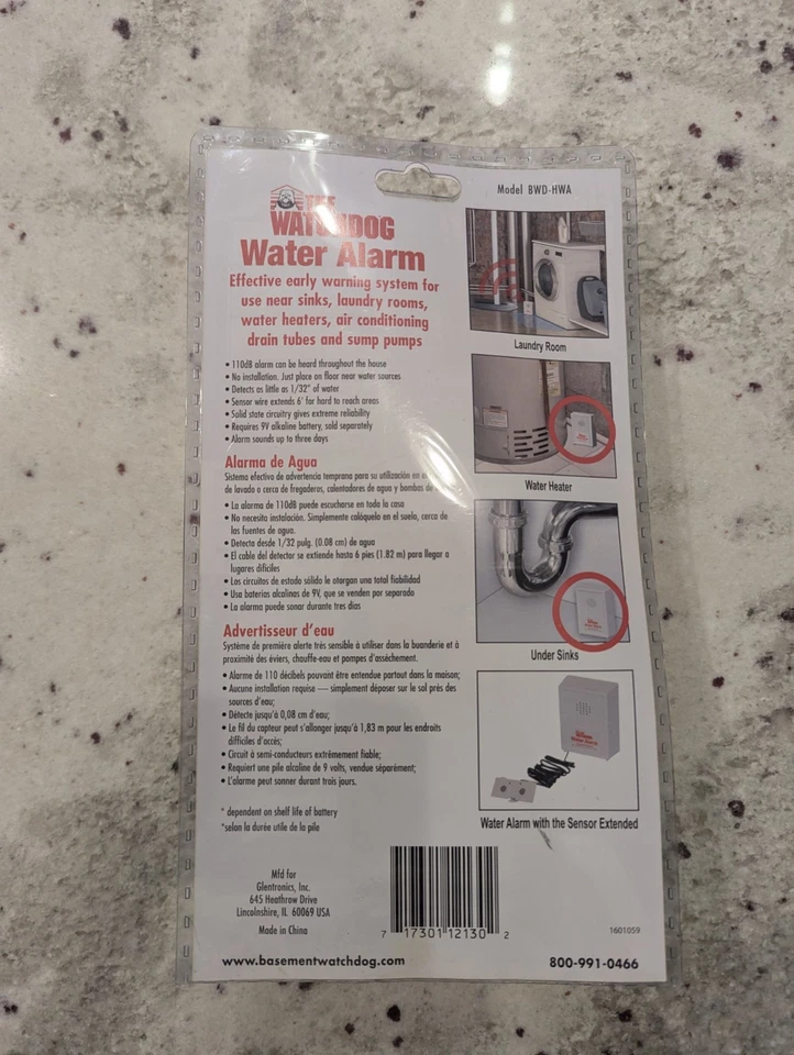 Watchdog Alarma de Agua Modelo BWD-HWA Sellado Nuevo Nunca Usado Molde Detector de Humedad Foto 2 de 2