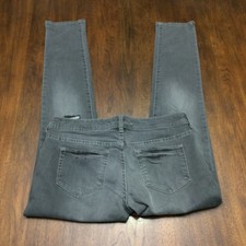 Mossimo Slim Skinny Denim Size 11 Gray Mid Rise Distressed Women's Jeans
