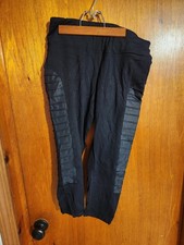 Vina Womens Activewear Athleisure Pants Black Large L Stetch Skinny Ankle Yoga 