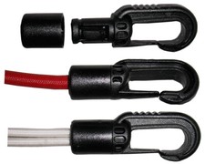 Quick-Fit Hooks for 8mm (or 2x5mm) bungee / elastic shock cord / rope