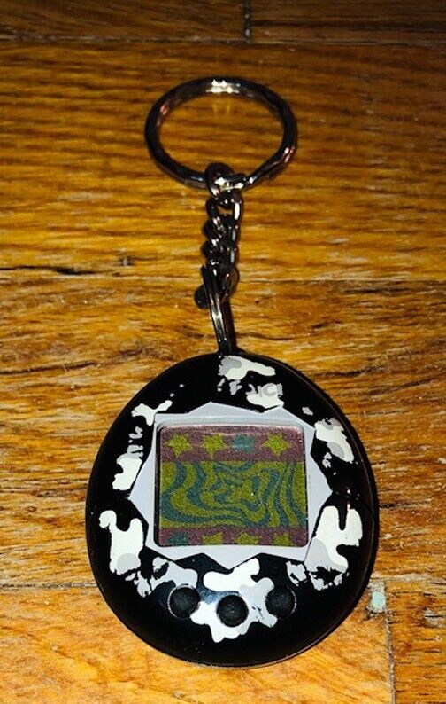 Vintage Tamagotchi 1997 Bandai Black & White Black Buttons