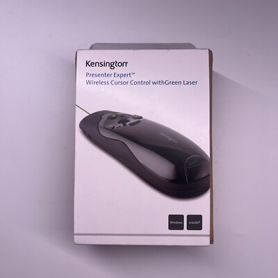 Kensington Expert Wireless Presenter with Green Laser Pointer and Cursor Control