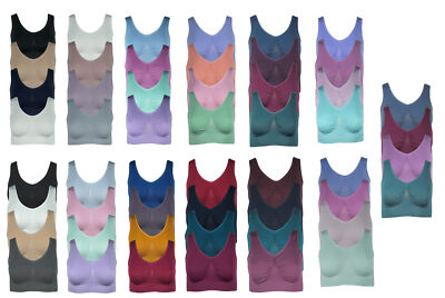 J-Line 4er Damen Komfort Bustier Schlaf BH ohne Bügel nahtlos Soft Bra Bralette