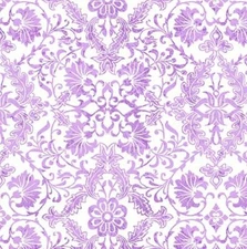 Fat Quarter - Lavender Fields: Veronica Damask Light Pink Cotton Fabric
