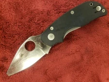 Vintage Spyderco BD1N G10 Folding Knife Taiwan Broken Tip