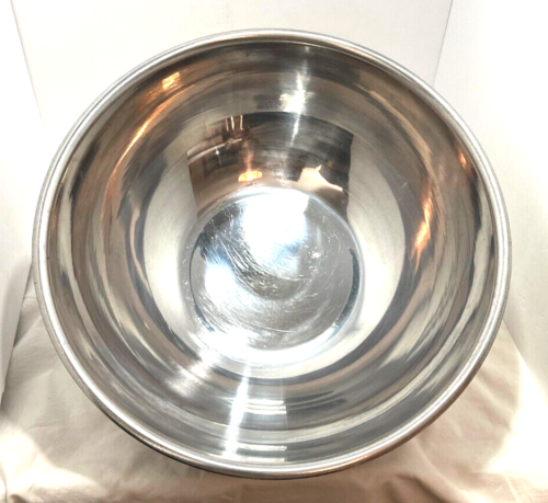 Vintage Korea Stainless Steel 16 Inch Curved Lip Bowl 16quart #3066 - Picture 1 of 4
