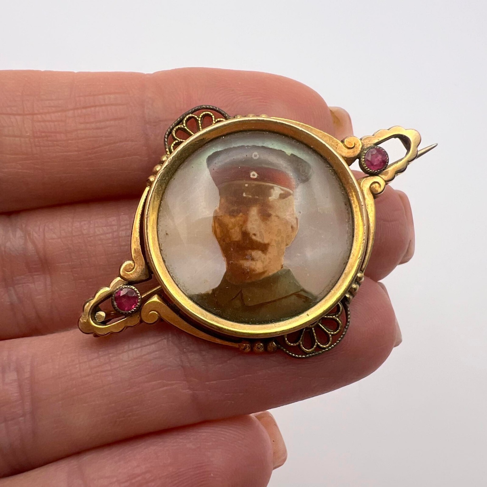 1900 Original Art Nouveau Antique Women's Jewelry Pin… Gem