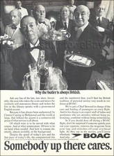 1969 BOAC British Overseas Airways Corp anuncio de aerolíneas Butler siempre británico