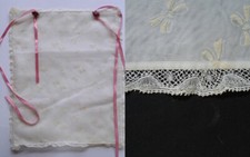 Vintage French Alencon Antique Princess Lace Hosiery Lingerie Storage Travel Bag