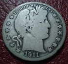 1911 BARBER HALF IN GOOD CONDITION