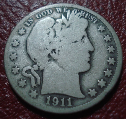 1911 BARBER HALF IN GOOD CONDITION