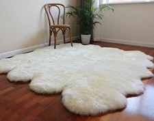 Luxury 100% Genuine Sheepskin Rug Natural Real Sheepskin Lambskin Fur Organic