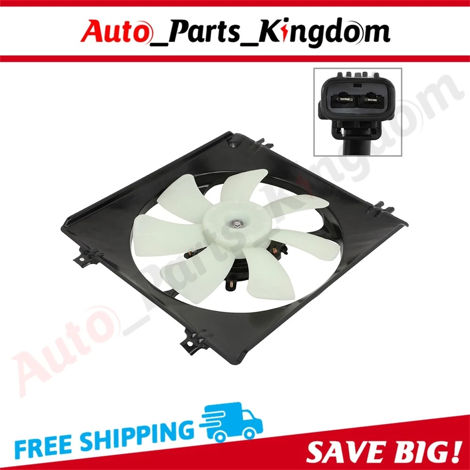 A/C Condenser Cooling Fan Assembly For 2008 2009-2013 Honda Accord Acura RDX - Image 3 of 4