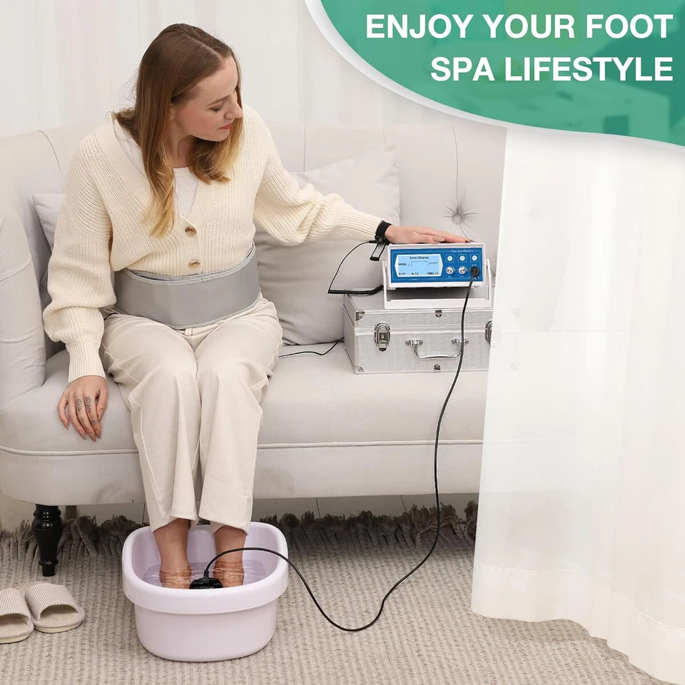 Máquina de baño spa de pies desintoxicación iónica limpieza de iones para uso doméstico masajeador alivio del dolor Foto 2 de 4