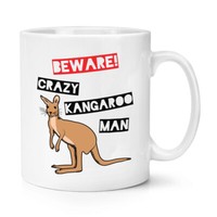 Beware VerrüCkte KäNguru Mann 284Ml Becher Tasse - Lustig Australien Lustig