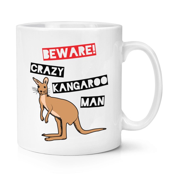 Beware VerrüCkte KäNguru Mann 284Ml Becher Tasse - Lustig Australien Lustig-image
