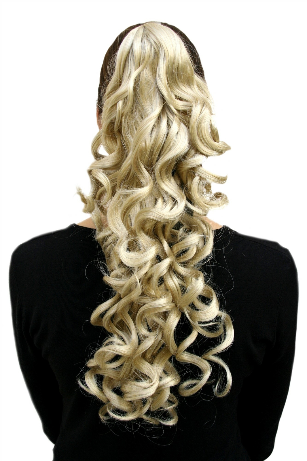 Postiche Queue Tresse Épingle Bouclée Long Blond 45 CM