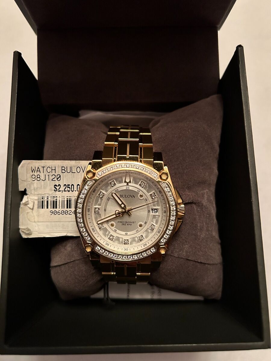 Bulova Precisionist Icon Diamonds Quartz Gold Tone Steel Bulova Precisionist Icon Diamonds Quartz Gold Tone Steel