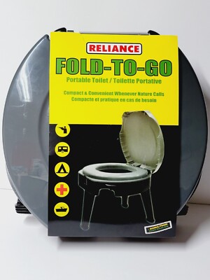 Portable Camping Toilet FOLD-to-GO Folding Reliance Products Black NEW