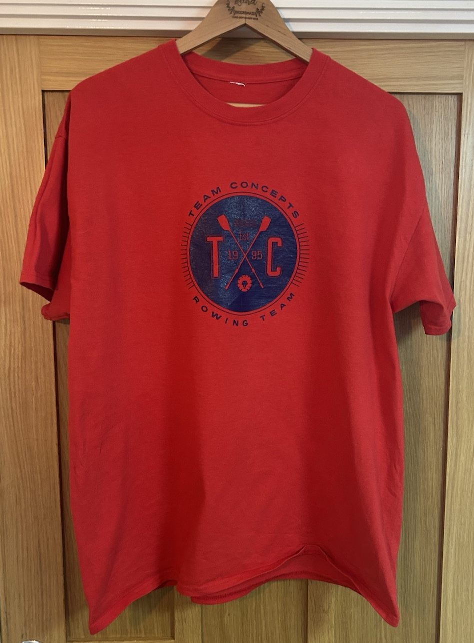 FILA Maglietta Team Concepts squadra di canottaggio Rosso US XL UK XXL