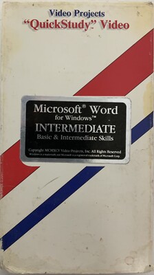 Microsoft Word For Windows Basic And Intermediate Skills 1991 VHSshopCom  