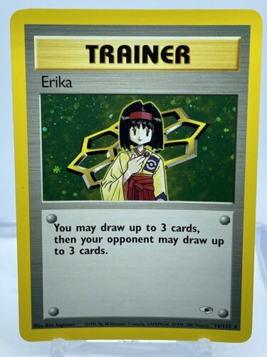 Erika 100/132 Gym Heroes Non Holo Rare Trainer WotC Vintage Erika 100/132 Gym Heroes Non Holo Rare Trainer WotC Vintage