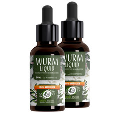 Nature Animal&reg; 2x Wurm Liquid f&uuml;r Hund &Katze die nat&uuml;rliche Art zur Entwurmung