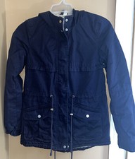 Divided H M Utility Jacket Women Size 2 Black Lightweight Cargo Pockets